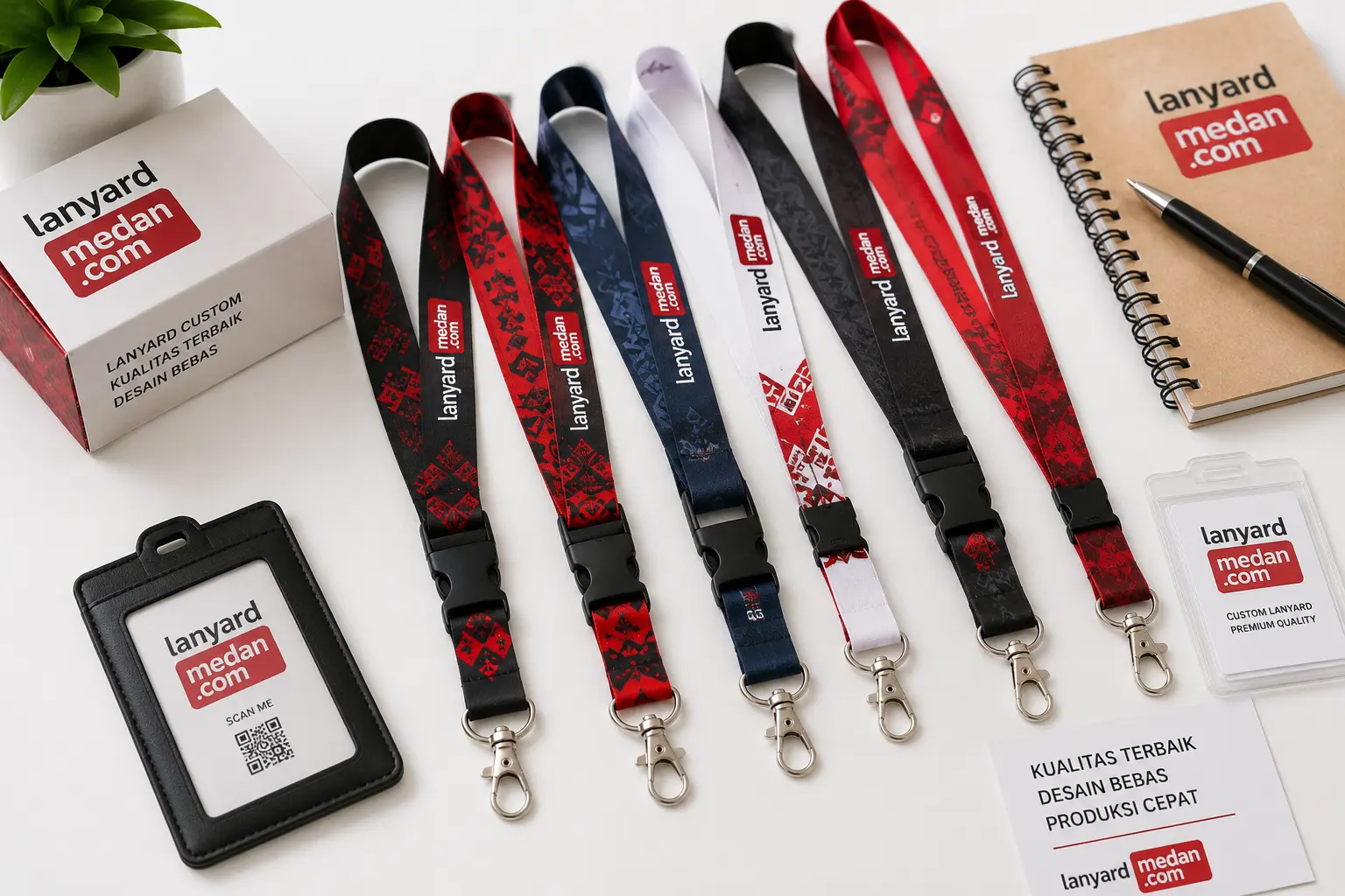 Layanan cetak tali lanyard custom dan ID card berkualitas Lanyard Medan