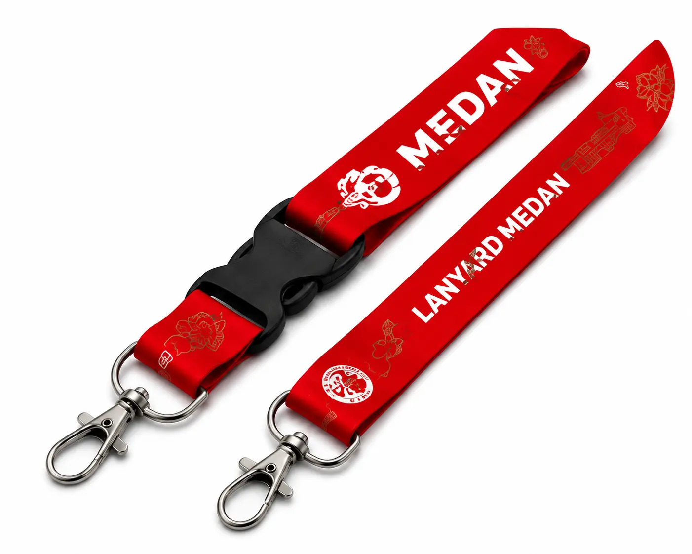 Lanyard custom merah untuk perusahaan dan kantor Lanyard Medan